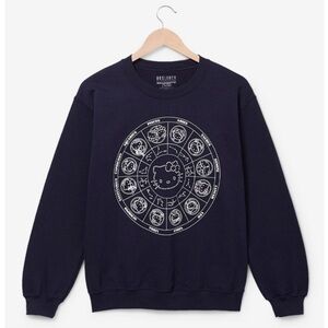 Navy Blue Hello Kitty & Froends Zodiac Graphic Sweatshirt, gently worn